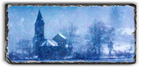 Saint Hubert's Chapel in Winter Dress Rectangle Slate - 5.24x11.7 in - Slates - JustLook.Productions