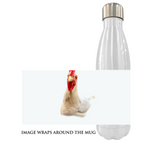 Chicken Mug Shot Water Bottle - White - 17oz - Mugs and Drinkware - JustLook.Productions