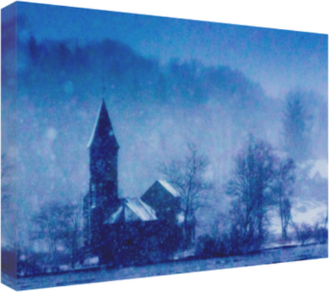Saint Hubert's Chapel in Winter Dress 18 x 12" Artisan Archival Canvas, Thin Gallery Wrap - Canvas Wraps & Ready to Hang - JustLook.Productions