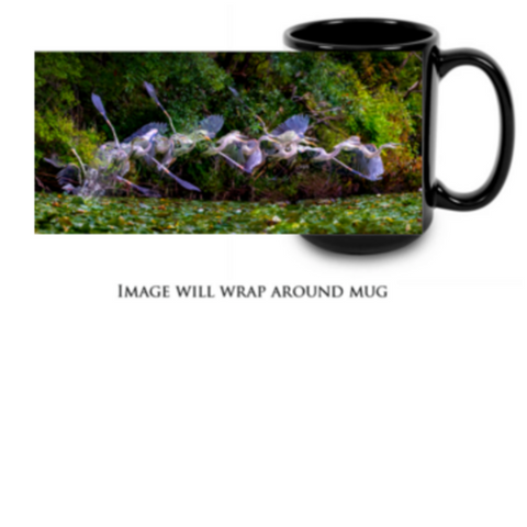 Fourteen Images, Two Seconds, One Bird 15 oz. Mug - Black - Mugs and Drinkware - JustLook.Productions